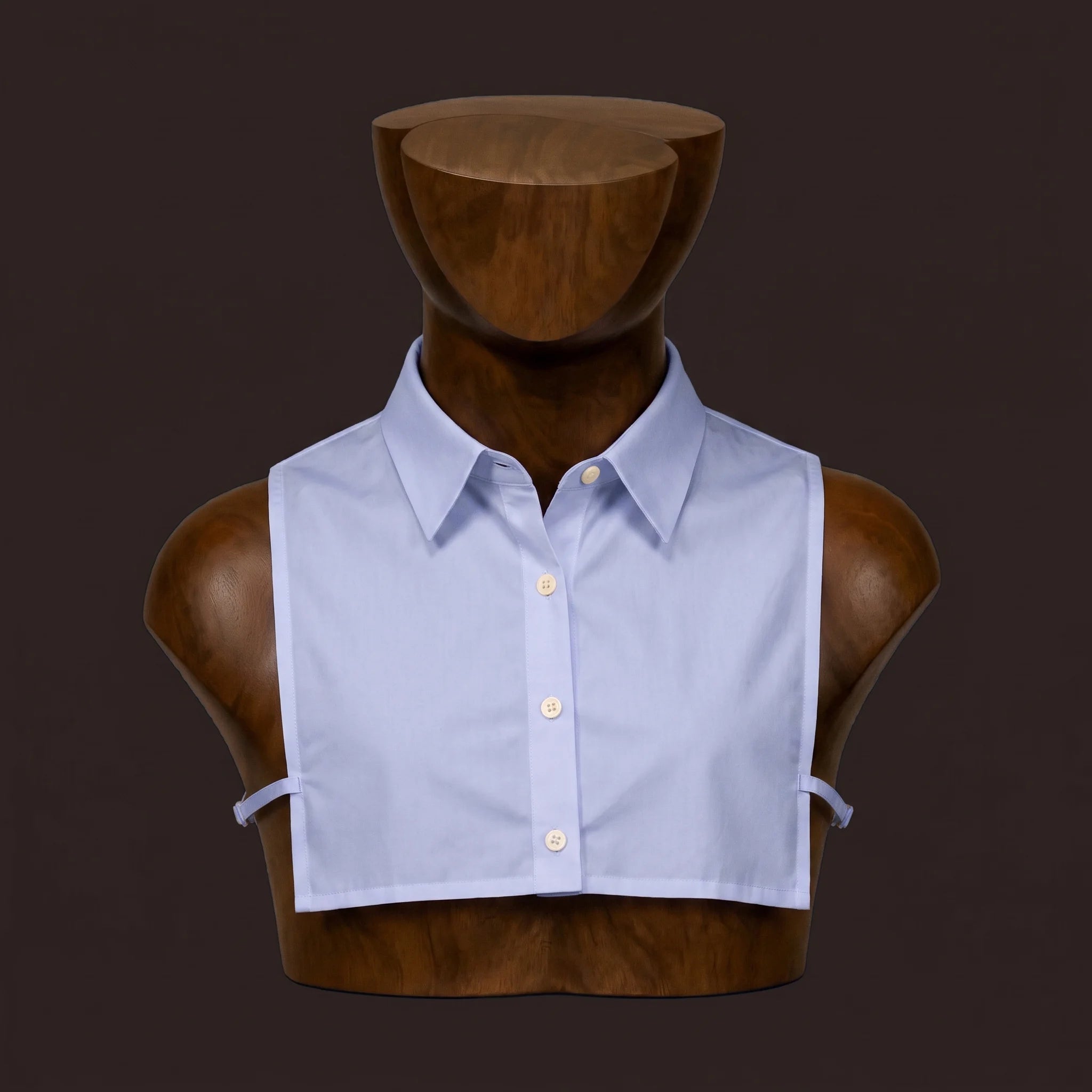 Wooden display bust — Soft Blue